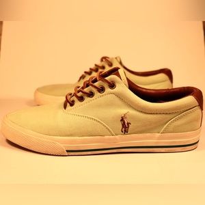Polo Ralph Lauren Light Green ‘Vaughn’ Canvas Sneakers